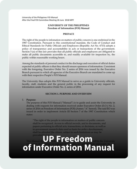 UP Freedom of Information Manual
