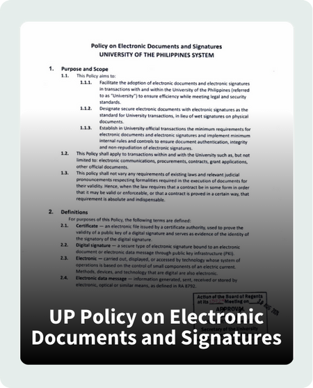 UP Policy on Electornic Documents and Signatures