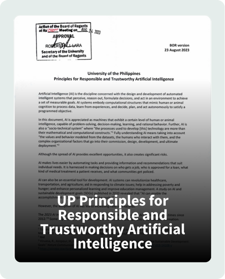 UP Principles for responsible and trustworthy artificial intelligence