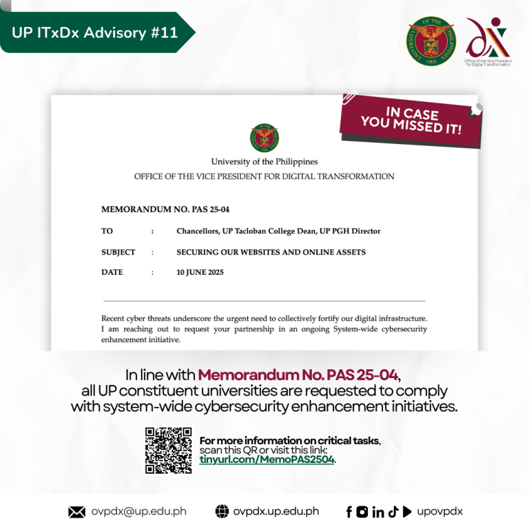ITxDx Advisory 11
